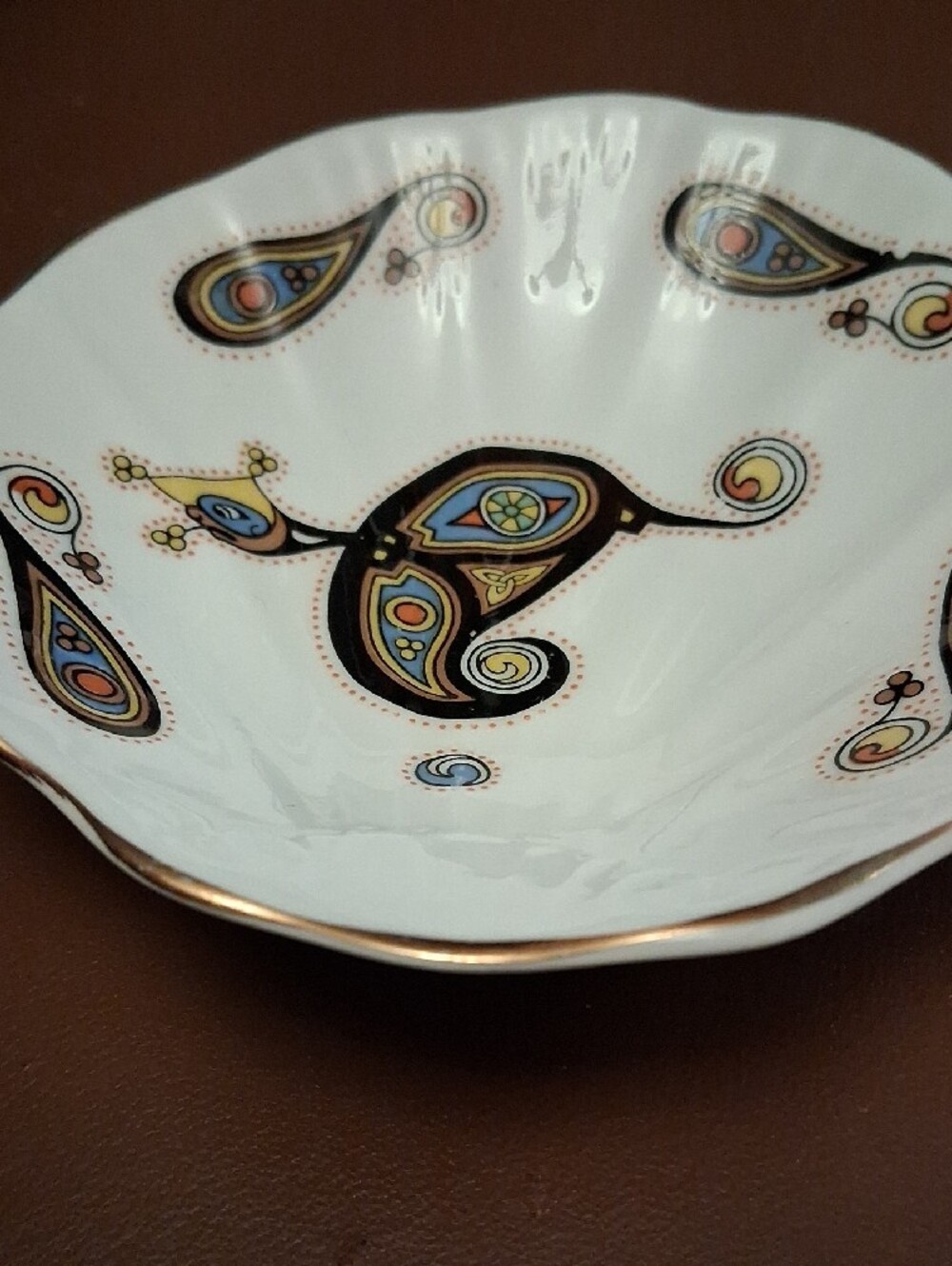 Royal Tara Fine Bone China Trinket Dish Book Of Kells Design - Picture 3 of 8